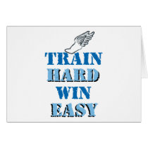 Train hard  Win Easy - Track and Field cards
