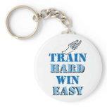 Train hard  Win Easy - Track and Field keychains