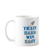 Train hard  Win Easy - Track and Field mugs