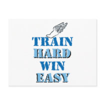 Train hard  Win Easy - Track and Field postcards