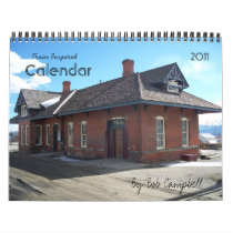Train Inspired Wall Calendar