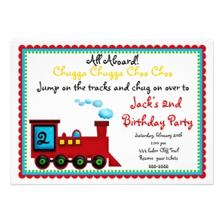 Train Invitations, Choo Choo