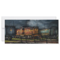 Train - Let's go for a spin Rack Card Design