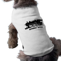 Train Man Model Railroading Dog Tee Shirt