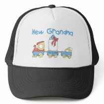 Train New Grandma It's a Boy hats