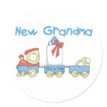 Train New Grandma It's a Boy stickers