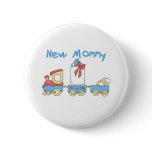 Train New Mommy It's a Boy Buttons