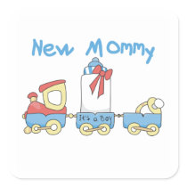 Train New Mommy It's a Boy Gifts Sticker