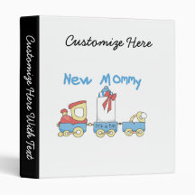 Train New Mommy It's a Boy Gifts Vinyl Binder