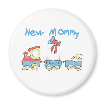 Train New Mommy of Boy tshirts and Gifts Fridge Magnet