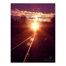Train of thoughts Sunset by Miyspirit posters