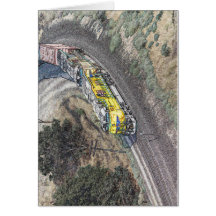 Train on the Tehachapi Loop Greeting Card
