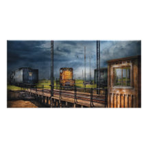 Train - On the turntable Customized Photo Card
