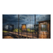 Train - On the turntable Customized Photo Card