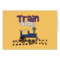 Train on Track Tshirts and Gifts Greeting Cards