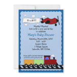 Train &amp; Plane 5x7 cute boy baby shower invitation