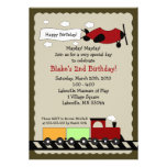 Train & Plane 5x7 cute boy birthday invitation