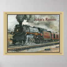 Train Poster with Border