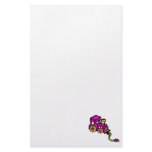 train purple customized stationery