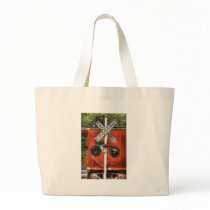 Train - RailRoad Crossing Canvas Bags