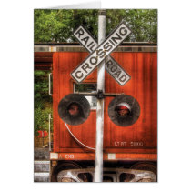 Train - RailRoad Crossing Greeting Card