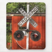 Train - RailRoad Crossing Mouse Pad