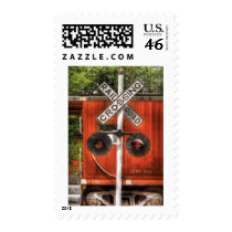 Train - RailRoad Crossing Postage Stamps