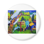Train Ride Fridge Magnet