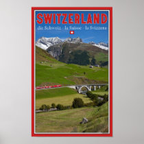Train Ride through the Swiss Alps Posters
