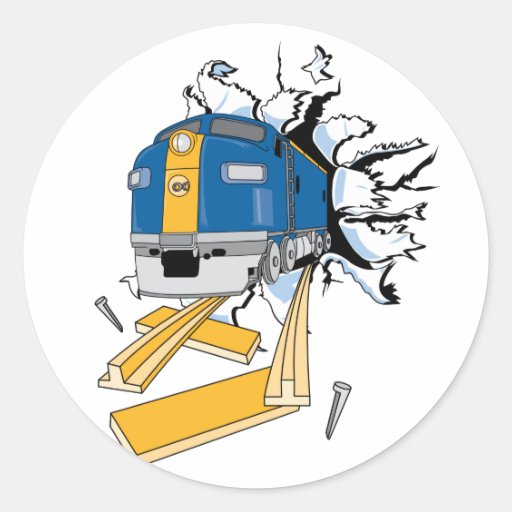Train Rip Round Sticker