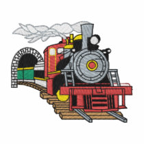 Train Scene embroidered shirts
