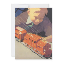 Train Set invitations by ChristmasCafe Train Set invitations