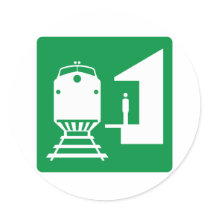 Train Station Highway Sign stickers by wesleyowns Train Station Highway Sign stickers