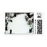 Train Station in winter, Germantown, MD postage