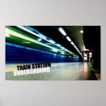 Train station Underground by DR Poster