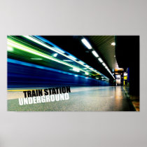 Train station Underground by DR Poster