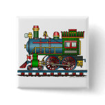 Train Steam Engine Choo Choo Pins buttons
