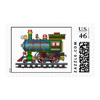 Train Steam Engine Choo Choo Stamps stamp