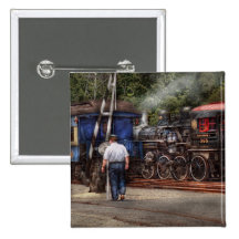 Train - Steam - The conductors job Pinback Buttons