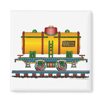Train Tank Car Railroad Magnets by art1st Train Tank Car Railroad Magnets