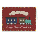 Train Thank You Card - Red