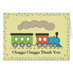 Train Thank You Card - Yellow