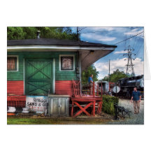 Train - The Train Station Greeting Card