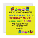Train themed birthday invitation invitation