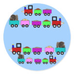 Train Themed Birthday Party favor stickers