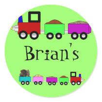 Train themed stickers Personalized
