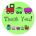Train themed stickers Thank You! sticker