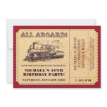 train ticket invitations
