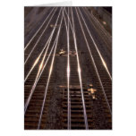Train tracks greeting card