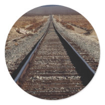 Train tracks, Mojave Desert, California, U.S.A. Stickers